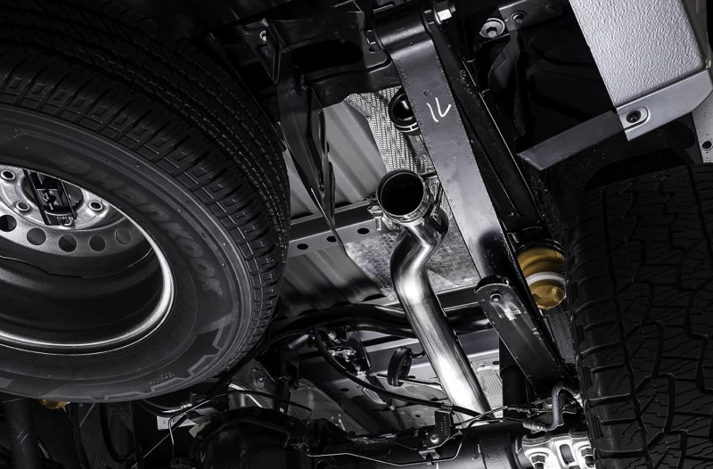 AWE Tuning 2019+ Ford Ranger 0FG Leistungs-Abgasanlage mit Diamant-Schwarz-Tips & Rock Guard