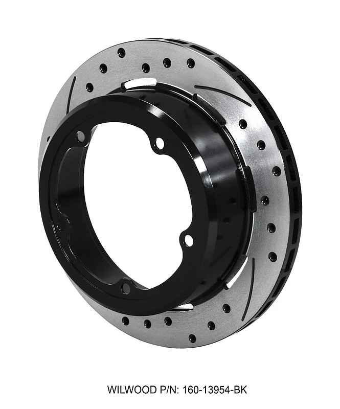 Wilwood Rotor-1.91in Offset-SRP-BLK-Drill-RH 11.00 x.810 - 5 x 5.75in Floater