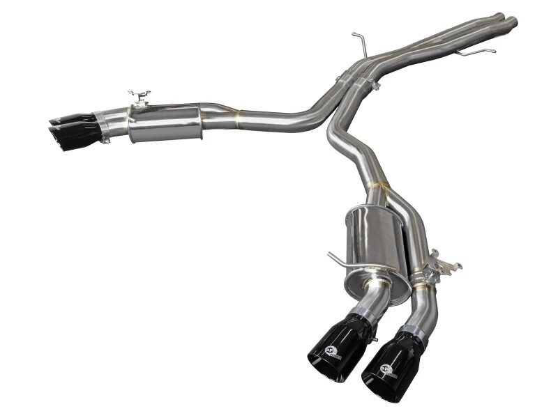 aFe 18-20 Audi RS5 Coupe MACH Force-Xp 3in zu 2,5in 304 SS Axle-Back Auspuffanlage (Quad Schwarze Spitze)