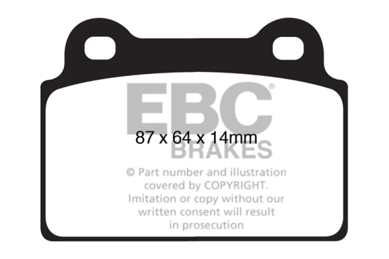 EBC for 08-16 Mitsubishi Lancer Evo 10 2.0 Turbo (1 piece rotor) Bluestuff Rear Brake Pads