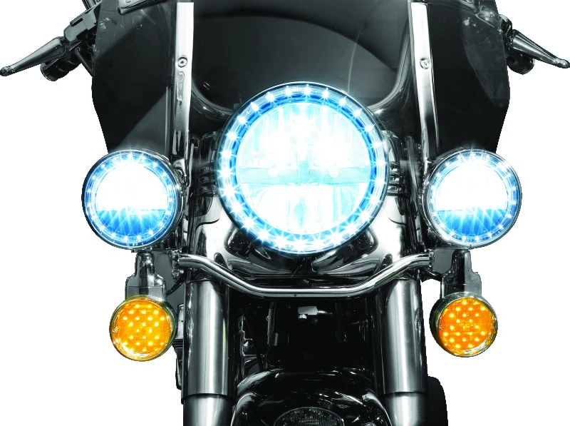Kuryakyn LED Frontblinker Umrüstsatz Flat Style Amber Lens