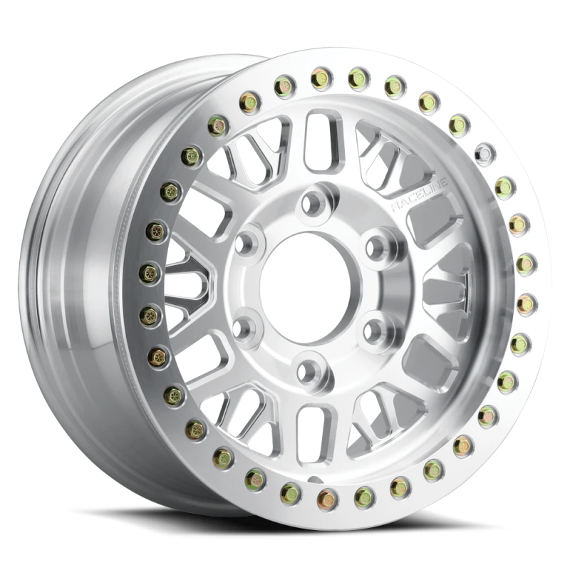 Raceline RT951F Ryno 17x9in / 8x165.1 BP / -12mm Offset / 130.81mm Bore - Machined Beadlock Wheel