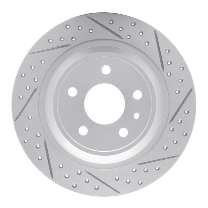 DFC 13-20 Ford Fusion Rear Right Drilled & Slotted Geoperformance Rotor