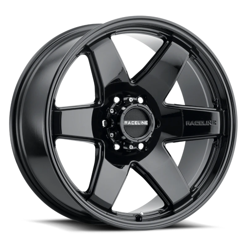 Raceline 942B Addict 18x8in / 6x120 BP / 35mm Offset / 67.1mm Bore - Gloss Black Wheel