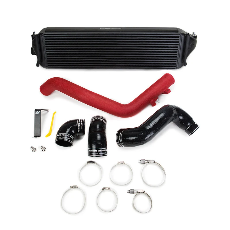 Mishimoto 2017+ Honda Civic Type R Intercooler-Kit - schwarzer Intercooler rote Rohre
