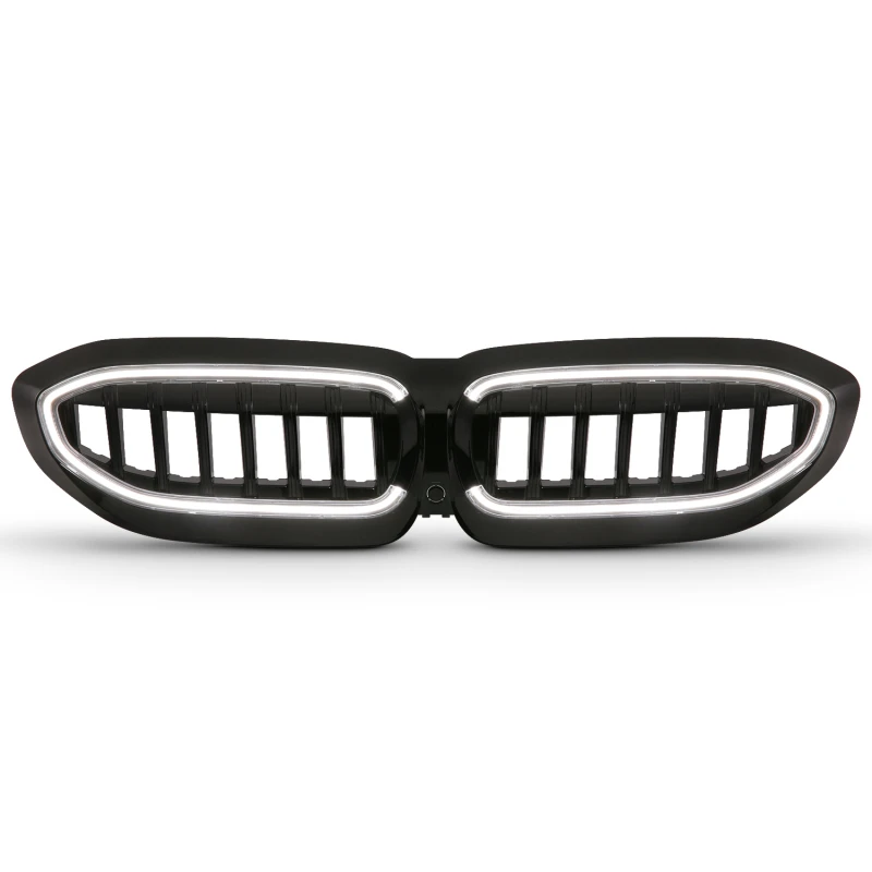 Anzo 19-22 BMW 3 Series Black Housing Full LED Front Grille w/ Initiation & Running Light
