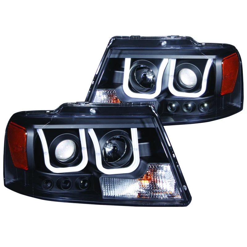 ANZO 2004-2008 Ford F-150 Projektor-Scheinwerfer mit U-Bar Schwarz