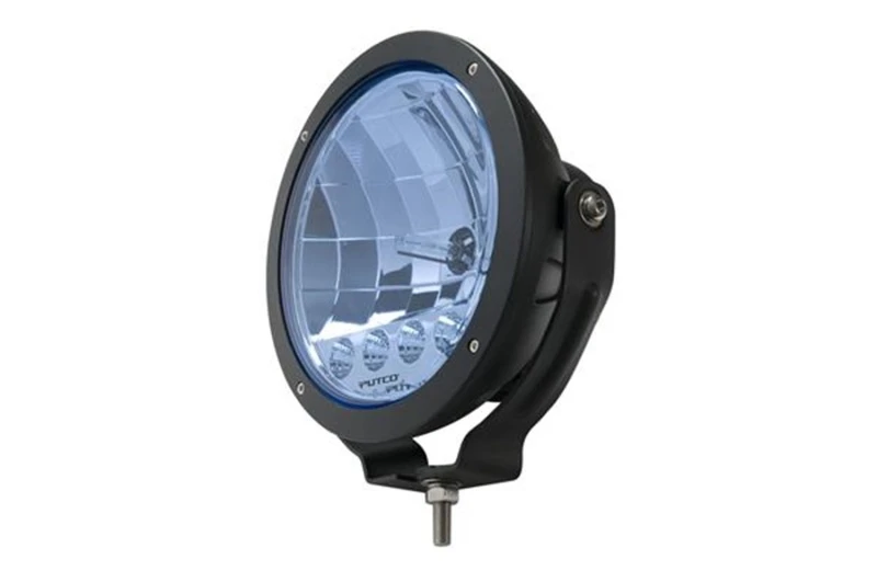 Putco HID Off Road Lampe mit 4 LED-Tagfahrlichtern - 9 Zoll schwarzes Gehäuse mit blauer getönter Linse