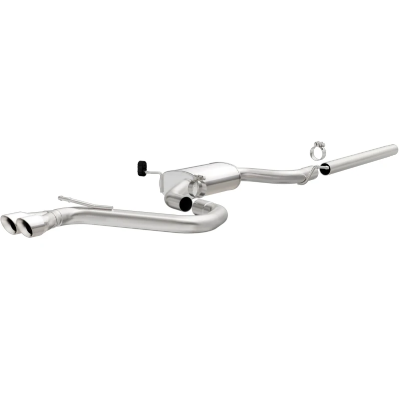 MagnaFlow-System C/B 2015 Volkswagen Golf 1,8L 2,5 Zoll SS Dual Driver Side Ausgang Poliert 3 Spitze