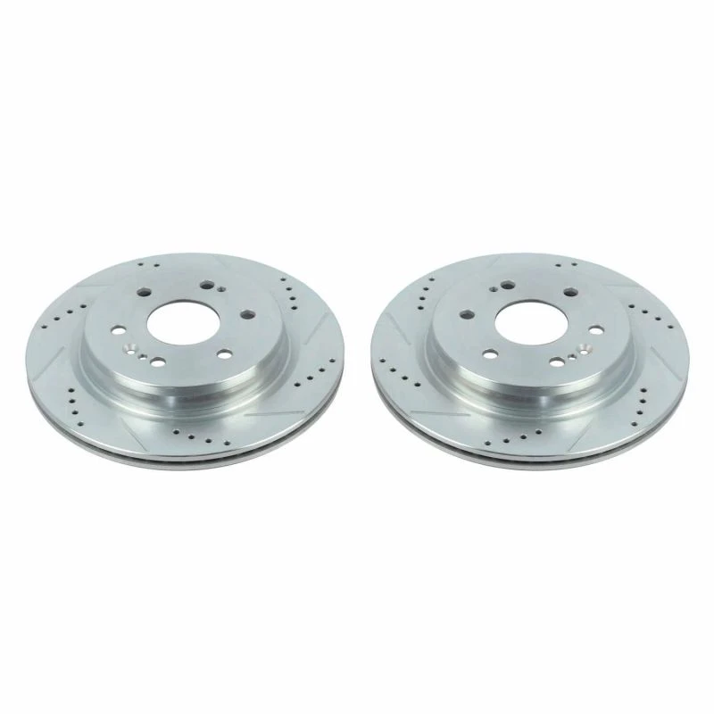 Power Stop 19-20 Chevrolet Silverado 1500 Rear Evolution Drilled & Slotted Rotors - Pair