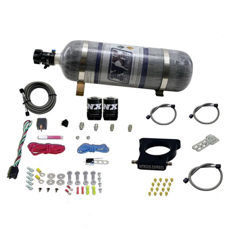 Nitrous Express GM LS 78mm 3-Bolt Nitrous Plate Kit (50-350HP) w/12lb Composite Bottle
