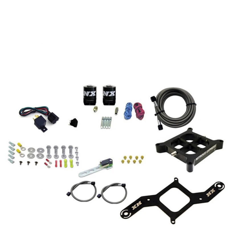 Nitrous Express 4150 Single Entry Billet Crossbar Nitrous Plate Kit (50-300HP) w/o Bottle
