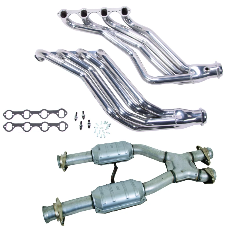 BBK 86-93 Ford Mustang 1-3/4 Long Tube 351 Swap Header mit Hochleistungs-X-Rohr (Silber-Keramik)