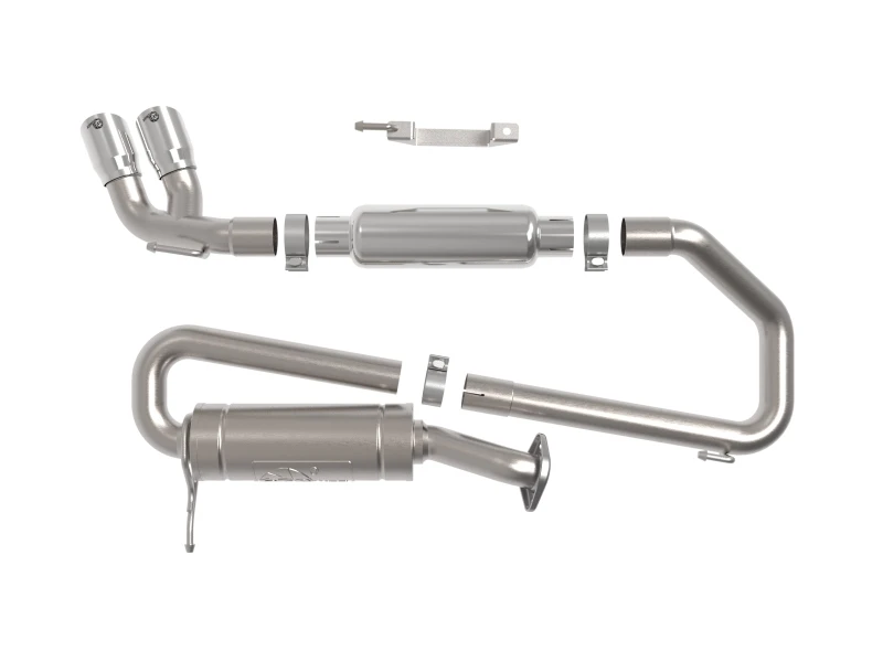 aFe 18-21 Suzuki Jimny Takeda 2-1/4 Zoll 304 SS Cat-Back Auspuff mit polierten Spitze