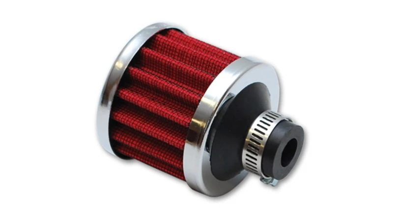 Vibrant Kurbelgehäuse-Entlüftungsfilter mit Chrom-Kappe 2 1/8 Zoll 55mm Kegel-ODx2 5/8 Zoll 68mm Hochx1/2 Zoll 12mm ID