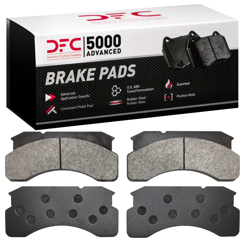 DFC 83-99 Ford FT800 Conventional (w/Front Disc Brakes) Front 5000 Advanced Semi Metallic Brake Pads