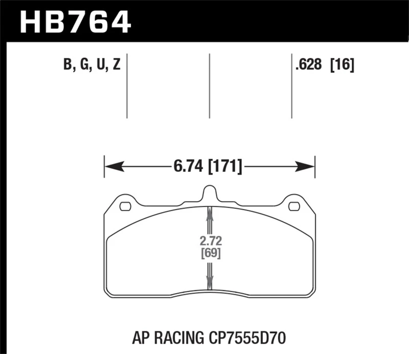 Hawk AP Racing CP7555D70 DTC-60 AP Racing Bremsbeläge