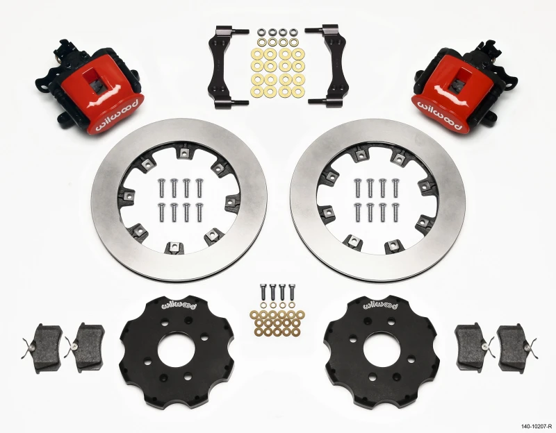 Wilwood Kombinations-Handbremse Kit 12,19 Zoll Rot für Honda Civic / Integra Scheibe 2,39 Nabenversatz
