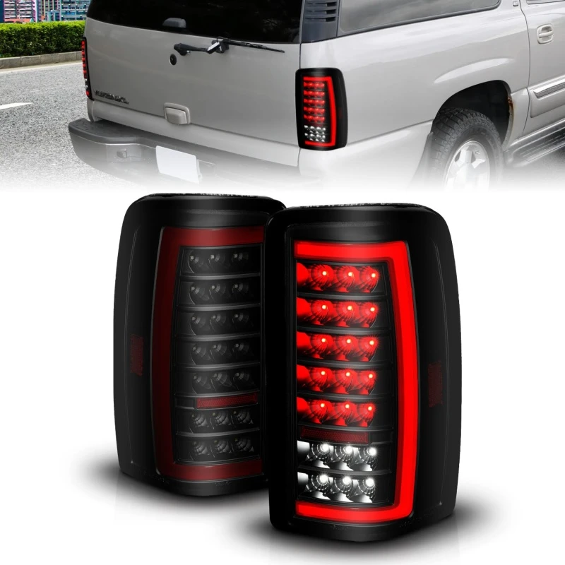 ANZO 00-06 Chevrolet Tahoe / GMC Yukon Voll-LED-Rückfahrscheinwerfer mit Lightbar schwarzes Gehäuse / Rauchglas
