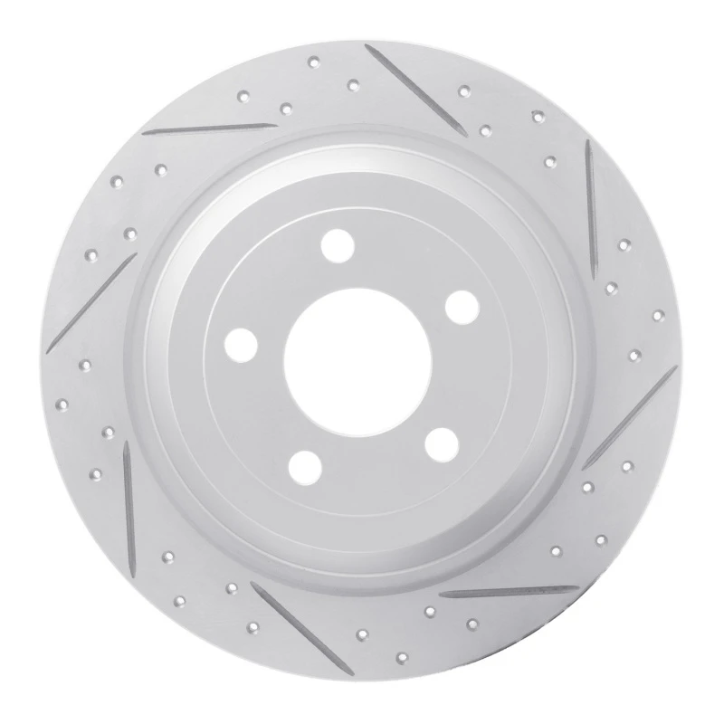 DFC 15-23 Ford Mustang Rear Right Drilled & Slotted Geoperformance Rotor