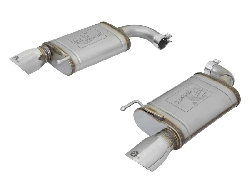 aFe MACHForce XP 2,5 Zoll 409 Edelstahl Axle Back Exhaust mit Edelstahl-Spitzen 15-17 Ford Mustang I4-2,3L