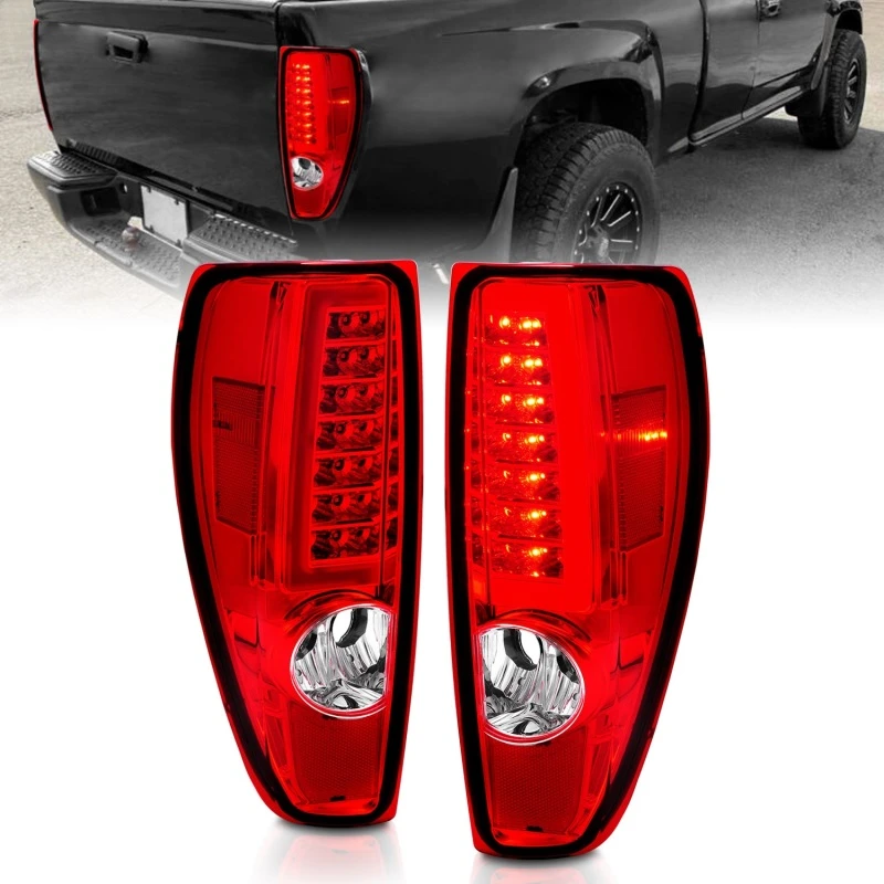 ANZO 2004-2012 Chevrolet Colorado/ GMC Canyon LED-Rückfahrscheinwerfer mit Light Bar Chromgehäuse Rot/Klar