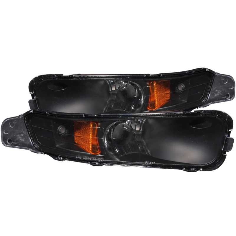 ANZO 2005-2009 Ford Mustang Euro-Parkleuchten Schwarz mit Amber Reflektor