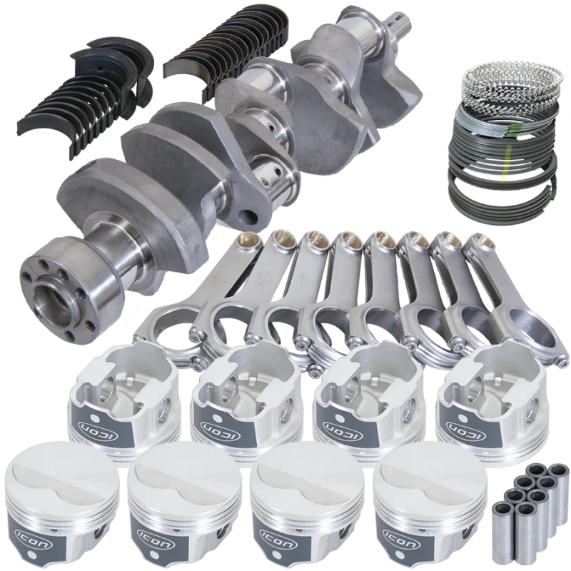 Eagle Chevy LT1 350 1Pc 3.480in Kurbelwelle 5.700in H-Beam Pleuel -3.7cc 4.040in Kolben Rotierende Baugruppe