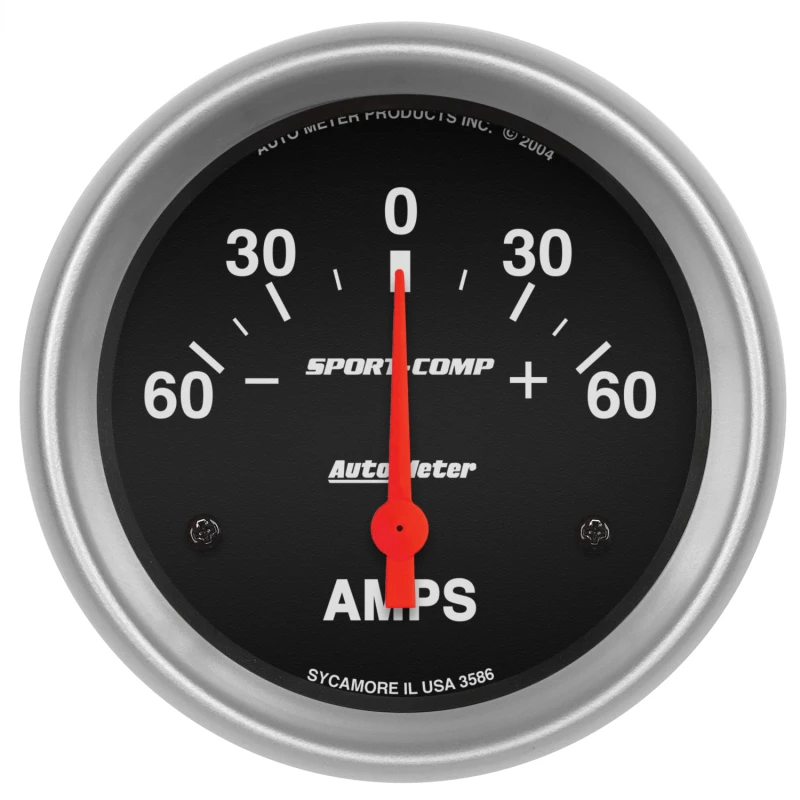 Autometer 2-5/8in Electric 60-0-60 Amps Ammeter