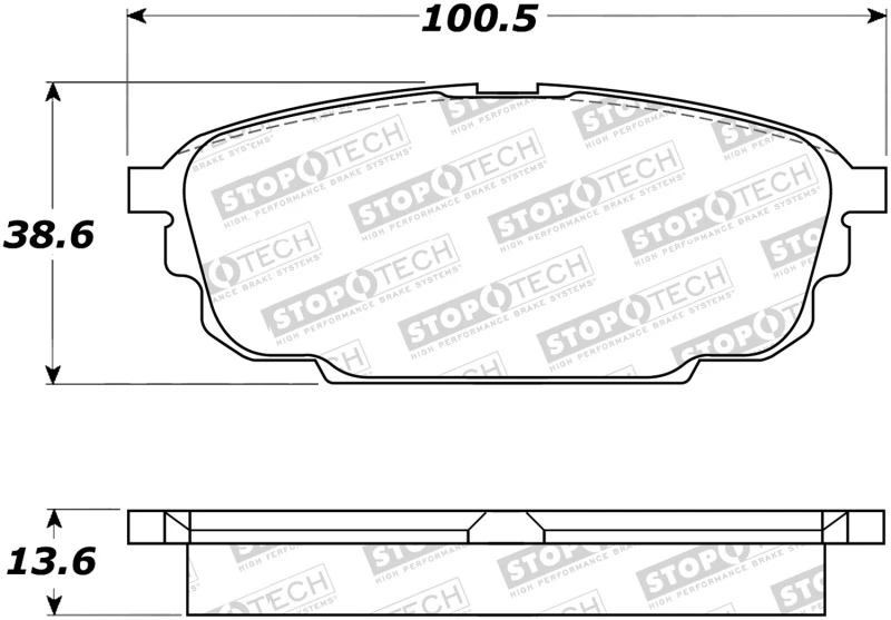 stoptech_308.08920-6794f279ecb93 StopTech Performance 2003 Mazda Protege Rear Brake Pads