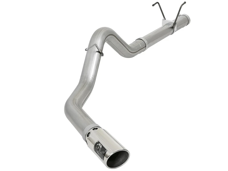 aFe LARGE BORE HD 4in 409-SS DPF-Back Auspuff mit polierter Spitze 07.5-12 Dodge Diesel Trucks L6-6.7L(td)