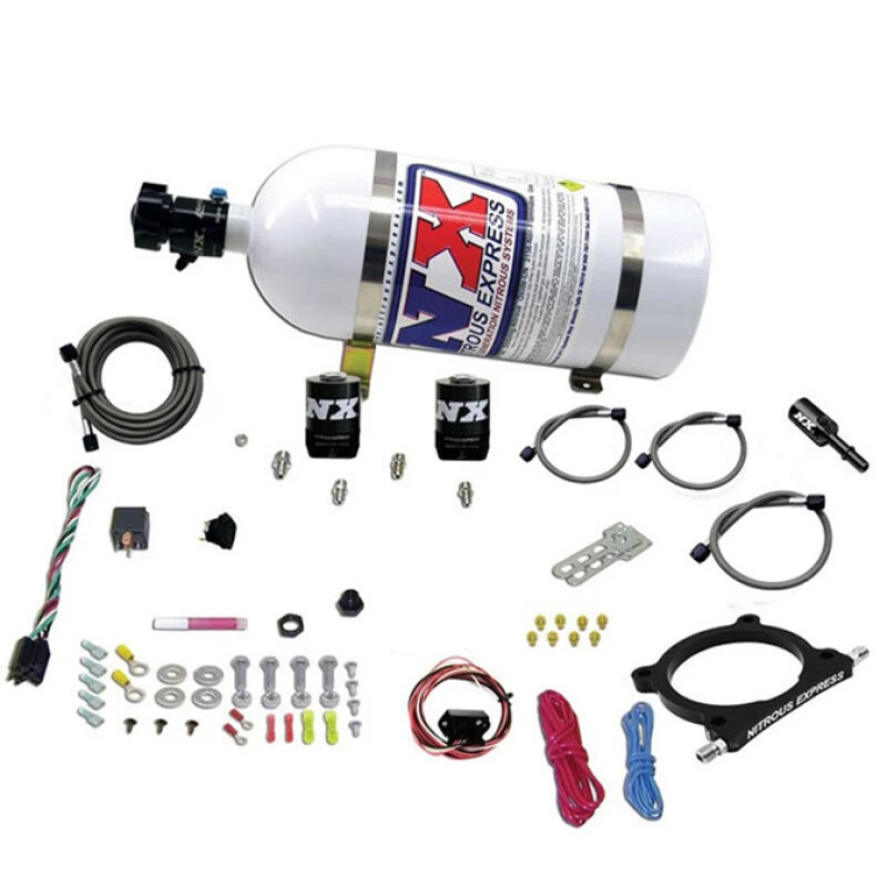 Nitrous Express 11-15 Ford Mustang GT 5.0L High Output Nitrous Plate Kit (50-250HP) w/10lb Bottle