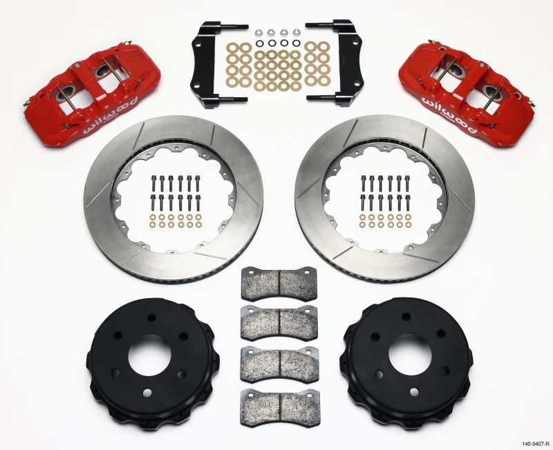 Wilwood AERO4 RearTruck Kit 14,25 Zoll Rot 1999-2010 GM 1500-SUV 1 Kolben OE Bremse