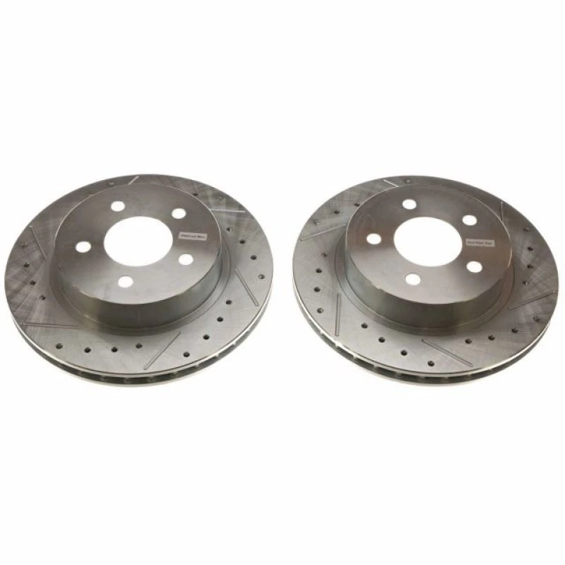 Power Stop 84-86 Ford Mustang Rear Evolution Drilled & Slotted Rotors - Pair