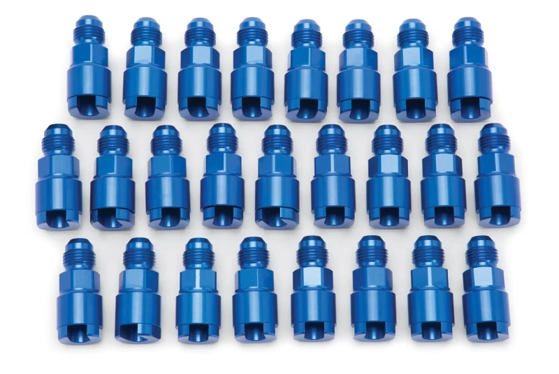 Russell Performance Adapter -6 AN Männlich auf 5/16 Zoll Schnellverbindung Schraube - Blau (Bulk Pkg 25)