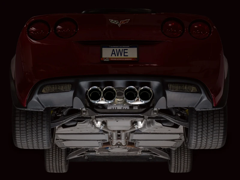 AWE Tuning 09-13 Chevrolet Corvette 6.2L Track Edition Axle-back Exhaust w/ Chrome Silver Tips