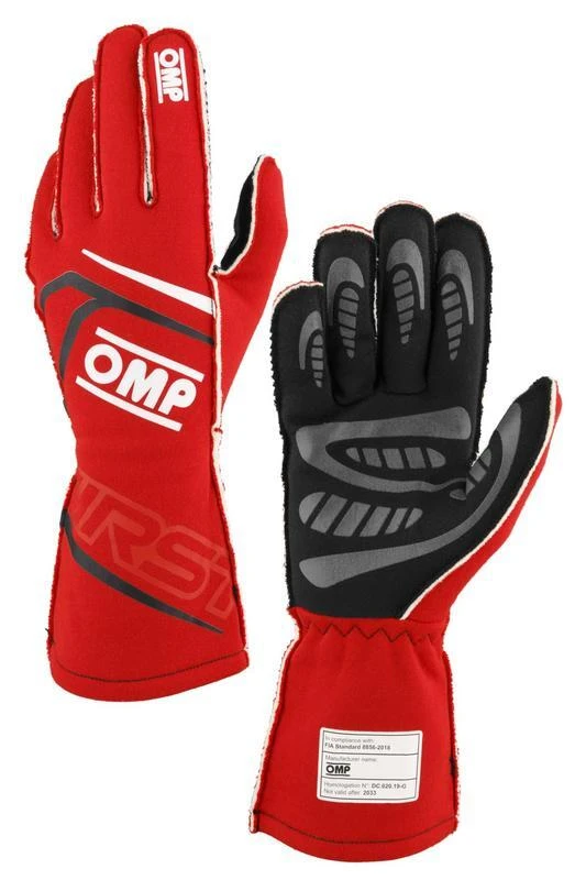 OMP FIRST GLOVES FIA 8856-2018 MY2025 NAVY BLUE / TIFFANY SZ XS