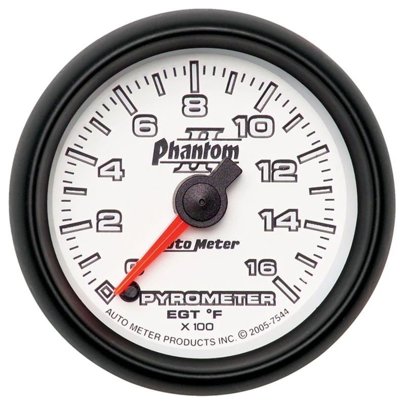 Autometer Phantom II 52,4mm Vollständige Sweep-Elektronik 0-1600 Def F EGT/Pyrometer-Anzeige