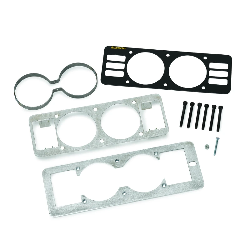 Autometer 87-93 Ford Mustang Black Dual Gauge Cage w/ Vents
