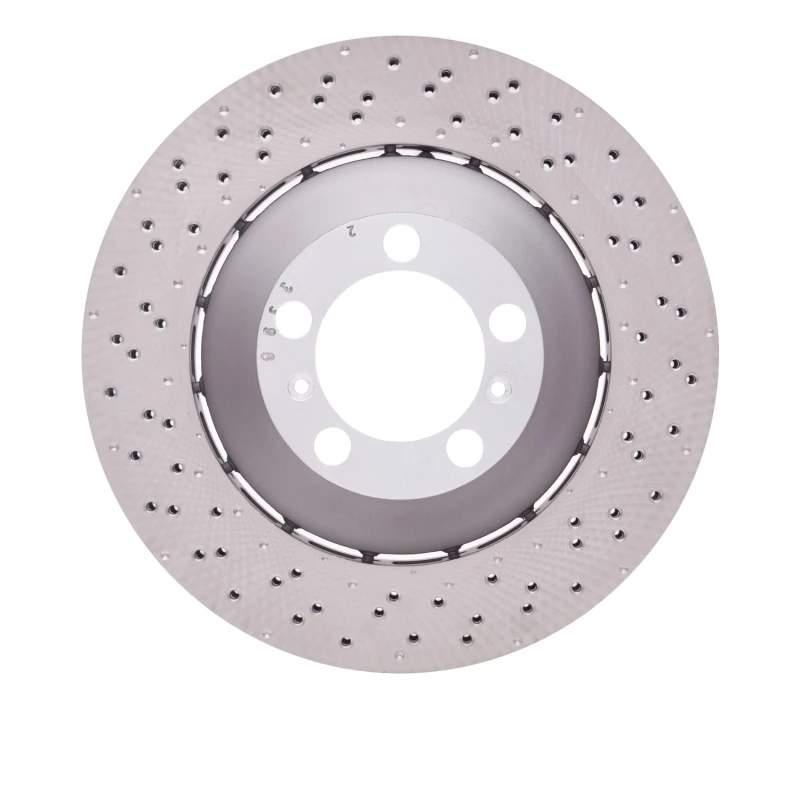 DFC 13-19 Porsche 911 Left Front Drilled Hi-Carbon Alloy Geomet Coated Rotor