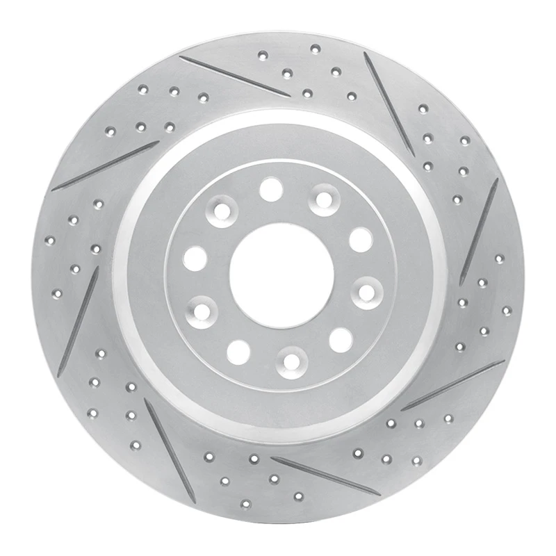 DFC 05-19 Ford Taurus X Rear Right Drilled & Slotted Geoperformance Rotor