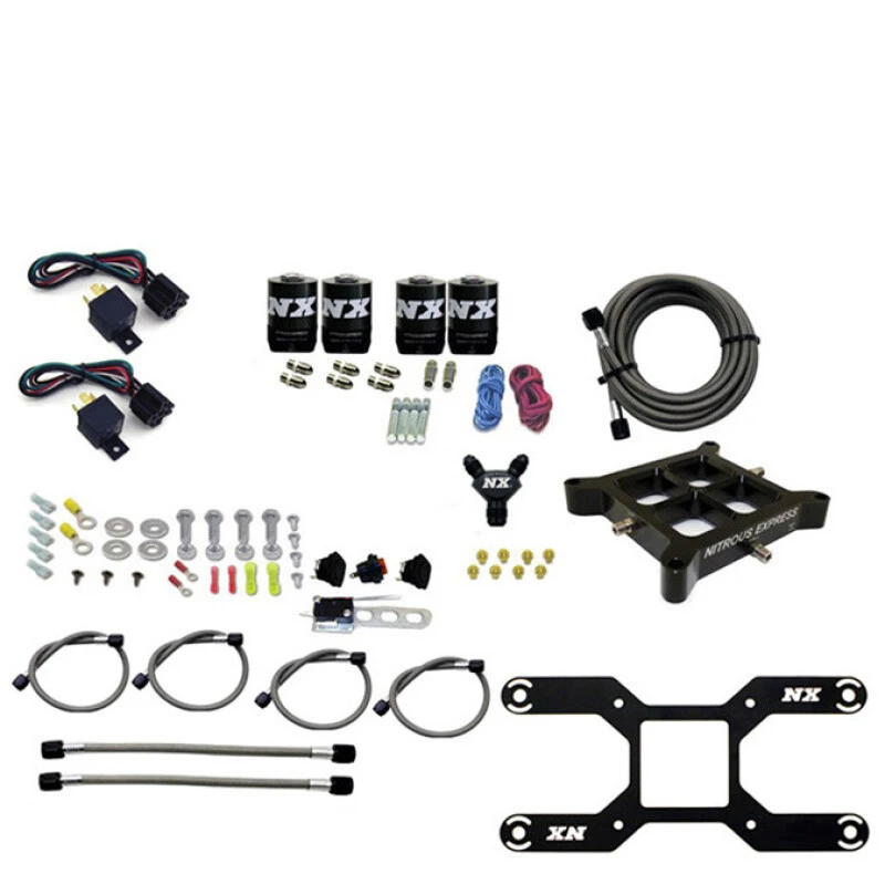 Nitrous Express Dry Quad Stage Billet Crossbar Plate System 100-2000hp (4150 Flange) w/o Bottle