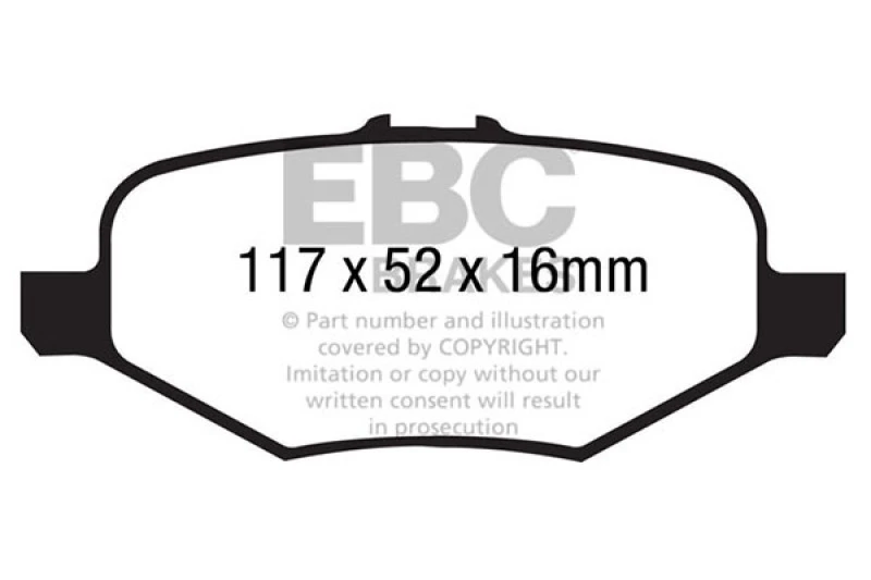 EBC 13+ Ford Explorer 3.5 Twin Turbo 4WD Greenstuff Rear Brake Pads