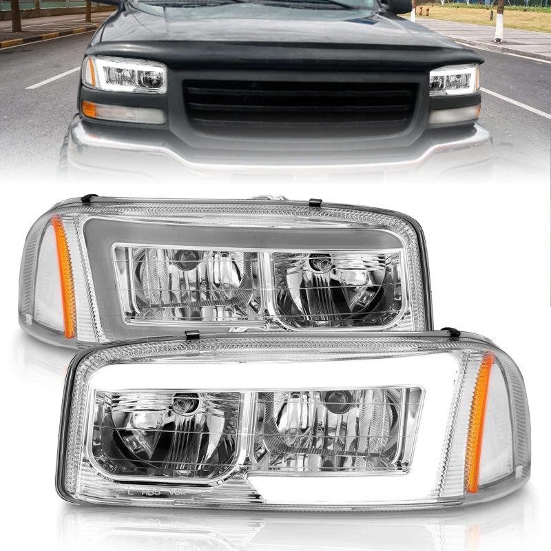 anzo_111523-6792e14e265f6 Anzo 99-17 GMC Sierra/Denali-Scheinwerfer Chrom Bernstein (mit C-Lichtbalken)