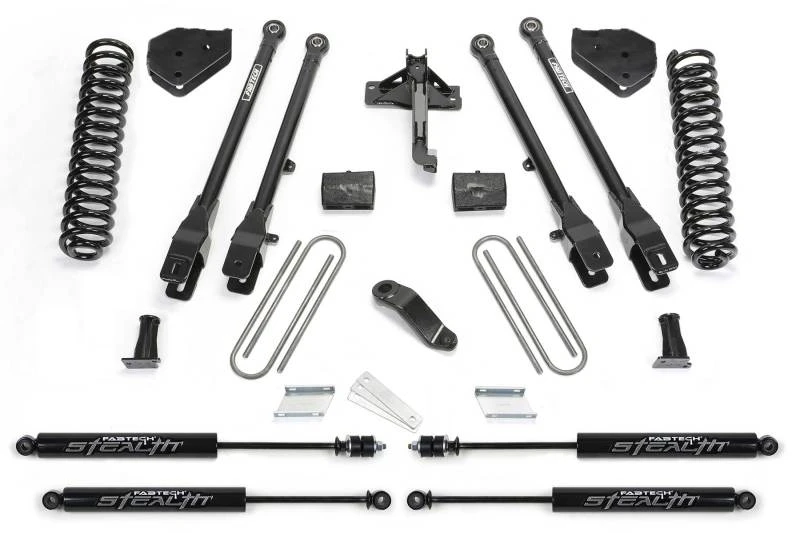Fabtech 17-21 Ford F250/F350 4WD Gas 4 Zoll 4Link-System mit Coils & Stealth
