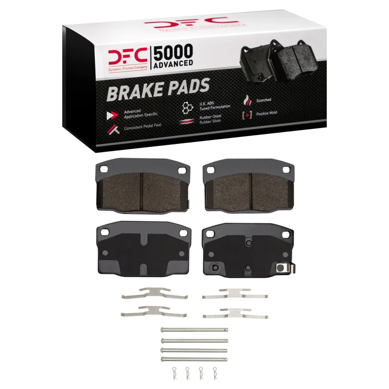 DFC 88-93 Pontiac LeMans Front 5000 Advanced Semi Metallic Brake Pads and Hardware Kit
