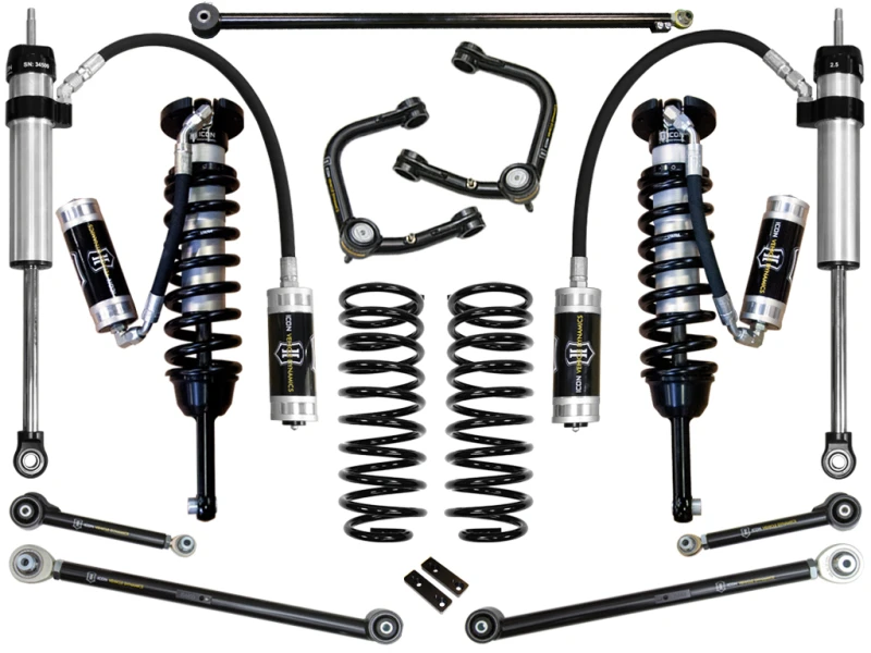 ICON 2007+ Toyota FJ / 2003+ Toyota 4Runner 0-3,5" Stage 6 Federungssystem mit Rohr-Upper-Control-Arm