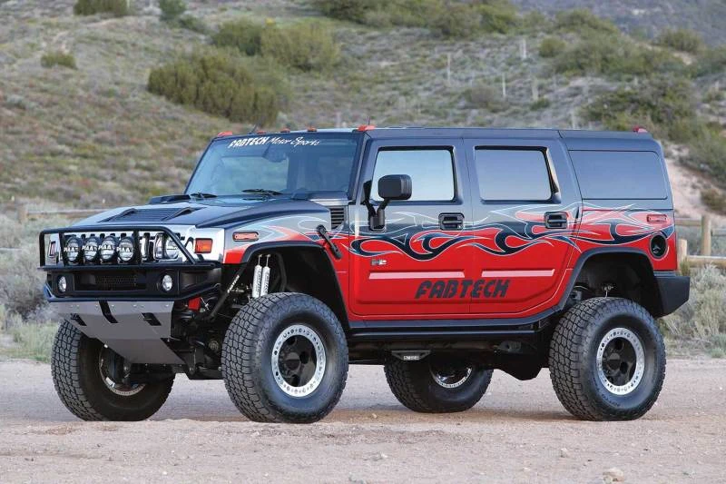 Fabtech 03-08 Hummer H2 Suv/Sut 4WD mit hinten Schraubenfedern 6 Zoll Perf-System mit Dlss-Stoßdämpfern