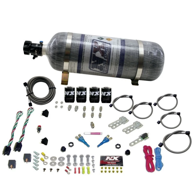 Nitrous Express Ford EFI Dual Stage Nitrous Kit (50-150PS x 2) mit Composite-Flasche