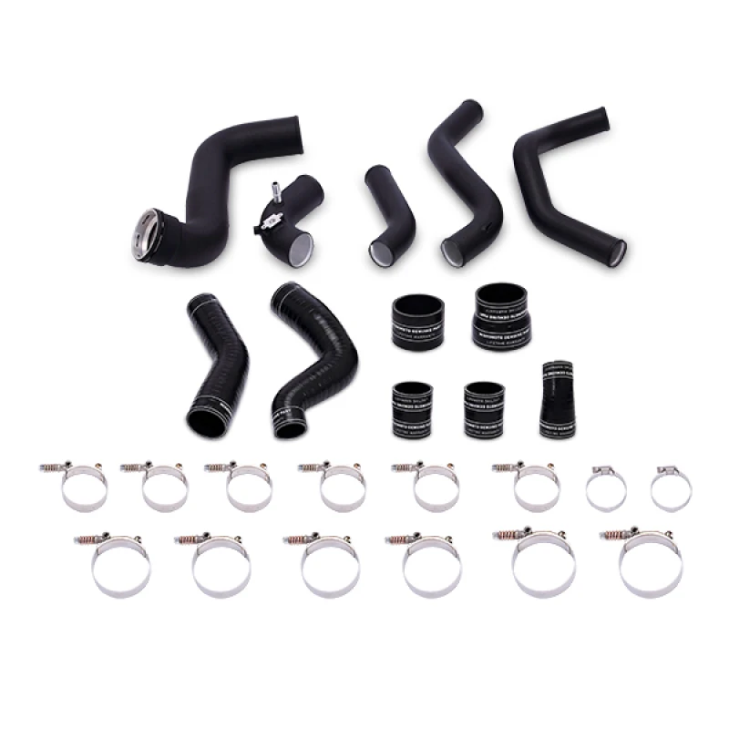 Mishimoto 11-14 Ford F-150 3,5L Ecoboost Intercooler-Kit mit Rohren (Wrinkle Black)